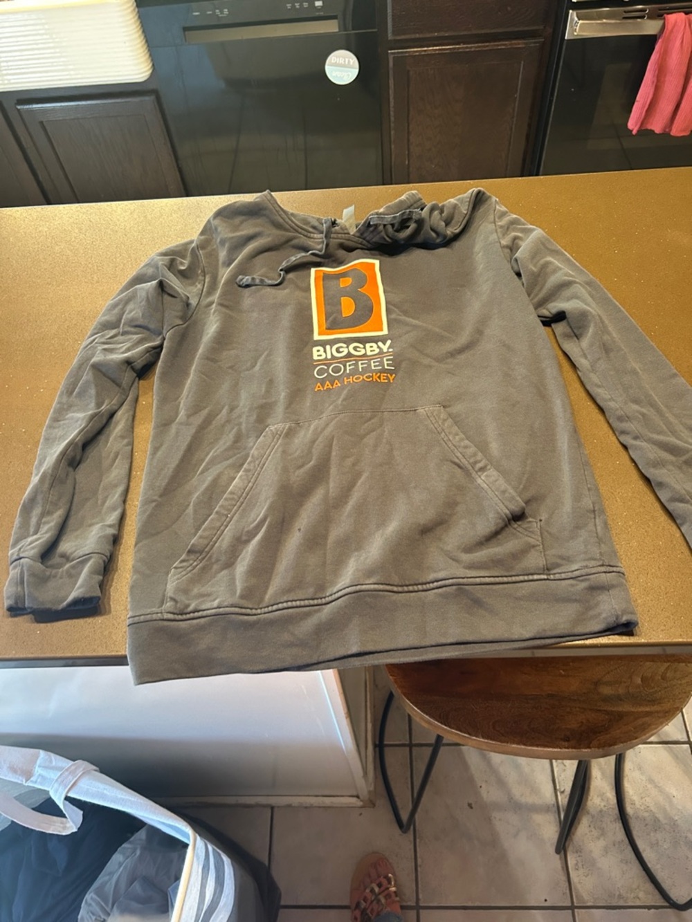 Men's black Biggby AAA hockey Hoodie